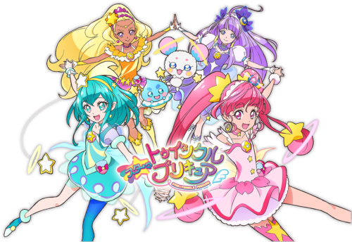 プリキュアが飛びながらポーズ