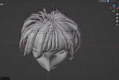 髪の毛のモデリングは時間がかかる