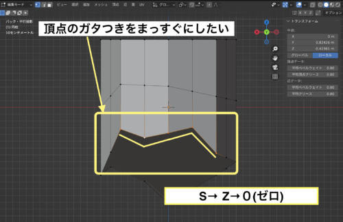 sz0の頂点揃え