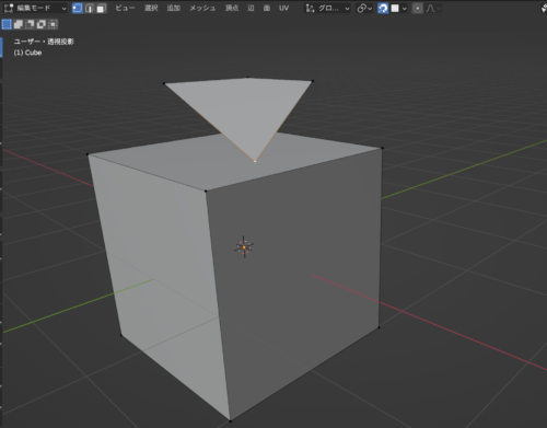 blenderの面スナップ機能の動き